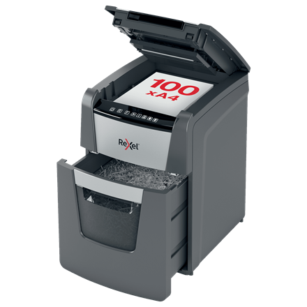 Rexel Optimum AutoFeed+ 100M Automatic Micro Cut Paper Shredder P5 ColorWaves
