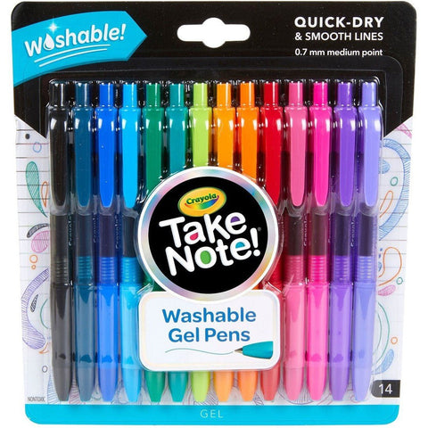 14 CT TAKE NOTE WASHABLE GEL PENS ColorWaves