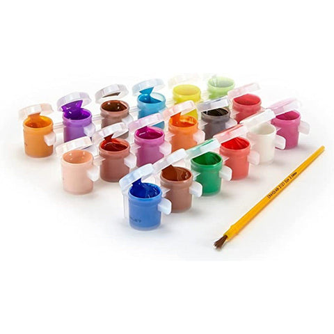 18 ct Paint Pots with Brush, C ColorWaves