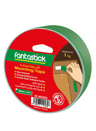 Fantastick Mounting Double Sided Foam Tape 48Mm X 5M- Green ColorWaves