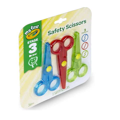 3 CT SAFETY SCISSORS ColorWaves