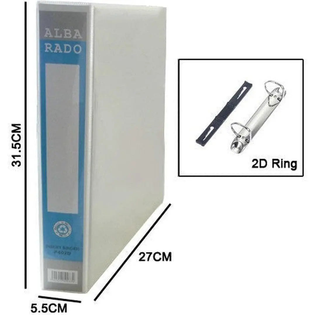 40Mm Pvc 2D White Ring File A4 Alba Rado ColorWaves
