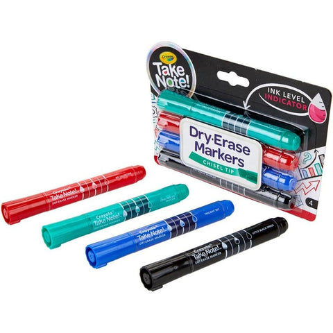 4CT.TAKE NOTE BROAD LINE DRY-ERASE.COLORED ColorWaves