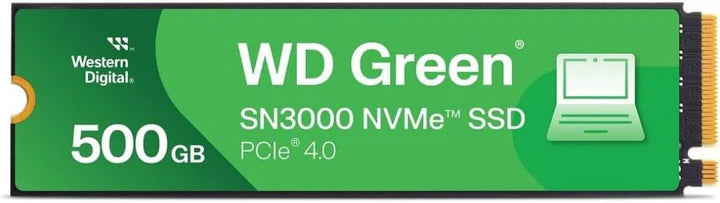 500GB NVMe SSD WD Green SN3000 Gen4 Upto 5000Mb/s WDS500G4G0E Western Digital