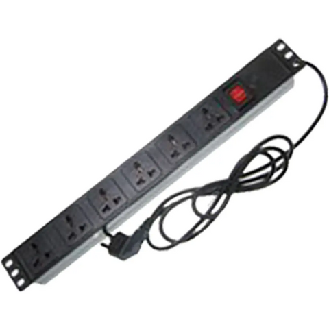 6 Way Pdu Universal Input Plug Rack Mount Type ColorWaves