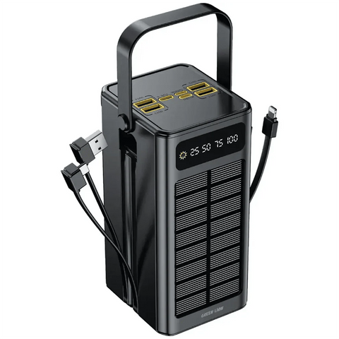 60,000mAh Power Bank Green Lion Solar X PD 20W Fast Charging - Black Green Lion