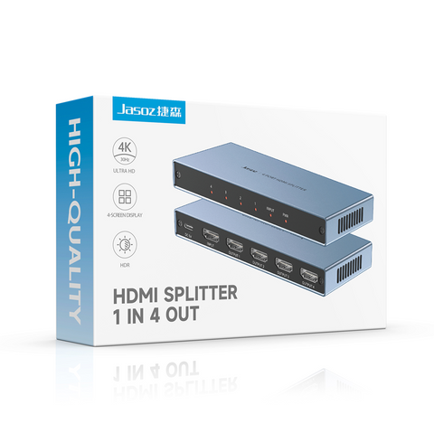 Jasoz G151 4K@30Hz 4-Port HDMI Splitter 1 in 4 out Jasoz