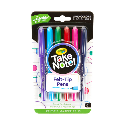 6CT.TAKE NOTE ULTRA-FINE WASHABLE FELT-TIP MARKER PEN ColorWaves