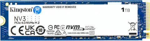Kingston NV3 1TB NVMe SSD Gen4 Upto 6000Mb/s-SNV3S/1000G Kingston