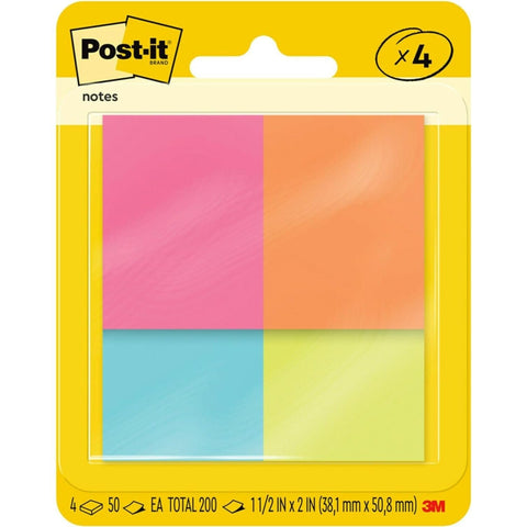 Post-It Ultra Colours 1.5X2 653-4Af 4 PAD/PKT ( 50 SHEET / PAD ) ColorWaves