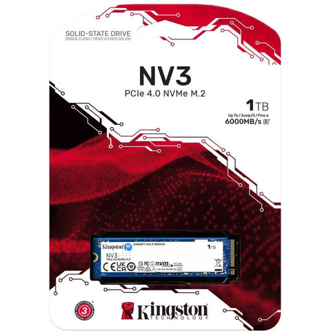 Kingston NV3 1TB NVMe SSD Gen4 Upto 6000Mb/s-SNV3S/1000G Kingston