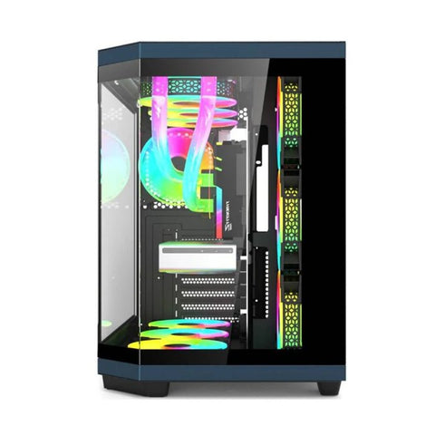 Acer V950 Mid Tower Two Panel Front & Left Side Tempered Glass Case with 7 RGB Fans - Black ColorWaves