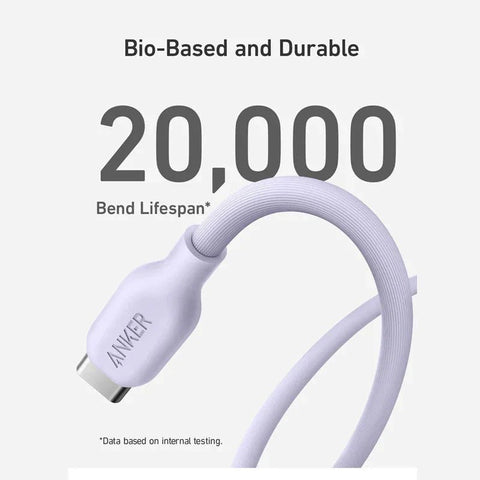 Anker 542 USB-C to Lightning Cable (Bio-Based) (0.9m/3ft) -Violet ColorWaves