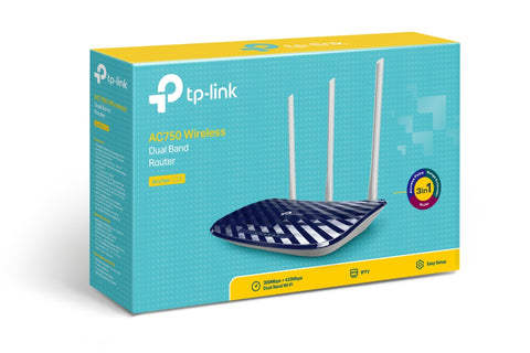 TP-Link Archer C20 AC750 Dual Band Router - 733 Mbps / WAN / LAN TP-Link