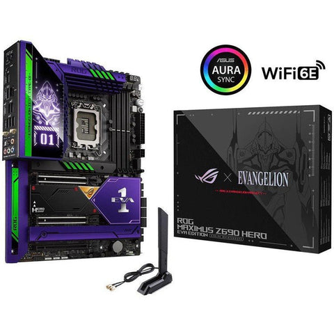 Asus Intel Rog Maximus Z690 Hero X Evangelion EVA Edition LGA 1700 DDR5 Motherboard ColorWaves