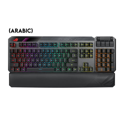 Asus Rog Strix Claymore II Wireless/Wired Mechanical TKL Gaming Keyboard ROG RX Red Switch (Arabic) ColorWaves