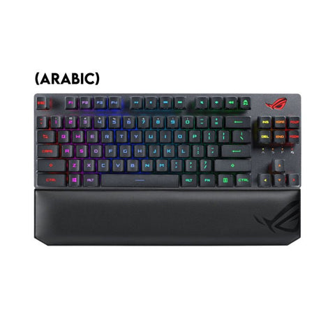 Asus X807 Rog Strix Scope RX TKL Wireless/Bluetooth/Wired Deluxe Optical Mechanical Gaming KeyBoard RX Red Switch ColorWaves
