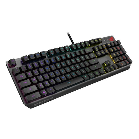 Asus XA05 ROG Strix Scope RX RED Optical Mechanical Switch RGB Wired Gaming Keyboard, Arabic, Black ColorWaves
