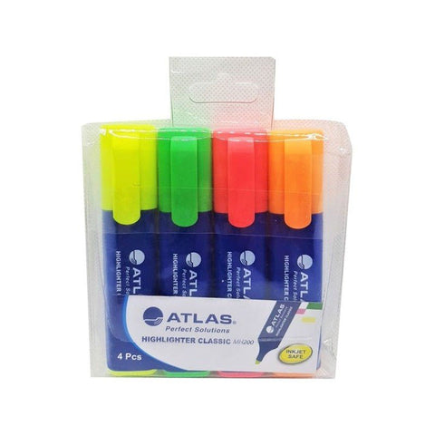 Atlas 4-Piece Highlighter Set, Multicolour ColorWaves