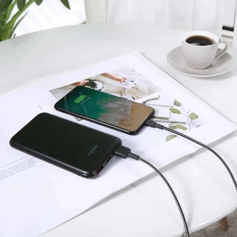 Aukey Black Braided Nylon Mfi Lightning 1.2M Cable ColorWaves