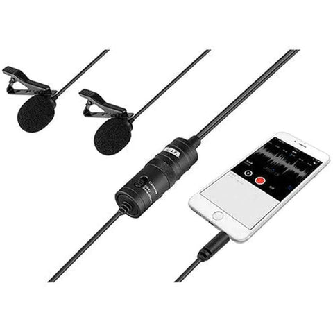 Boya Dual Mic Lavalier Microphone For Smartphones And Dslrs ColorWaves