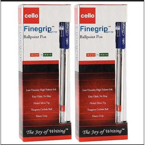 Cello Fine Grip Ball Pen Pack Of 12 ColorWaves