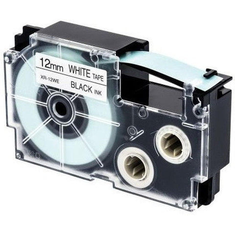 Casio 12 Mm Label Cartridge Black On White Xr 12We1 Casio
