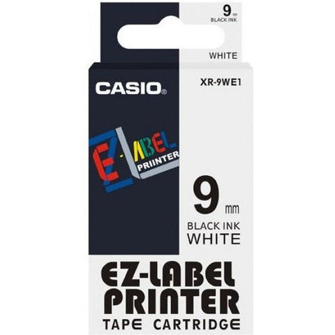 Casio 9Mm Black-On-White Standard Label Tape (Xr-9We1) Casio
