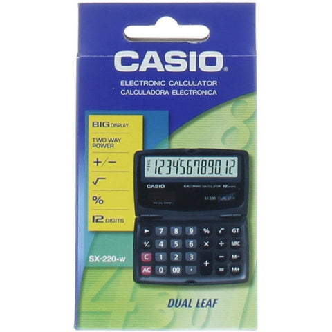 Casio Dual Leaf Electronic Calculator Sx-220 Casio