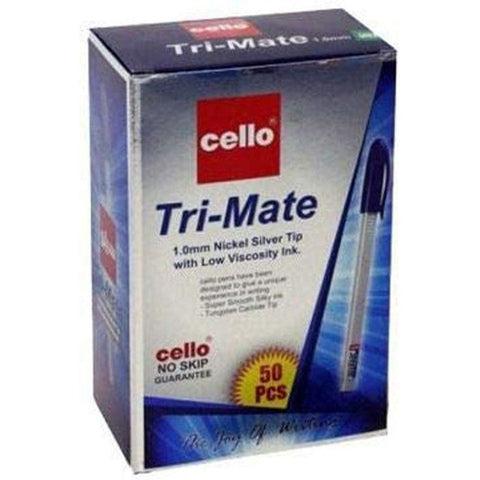 Cello Tri-Mate Pen 1.0Mm 50Pcs/Box ColorWaves