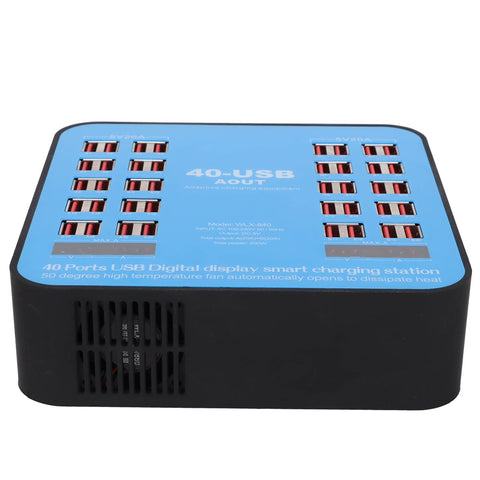 USB Digital Display Smart Charging Station 40 Port ColorWaves