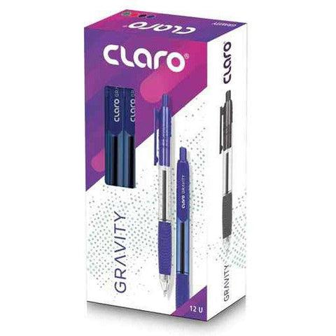 Claro Gravity Ball Pen 0.7 Mm (12/Box) ColorWaves