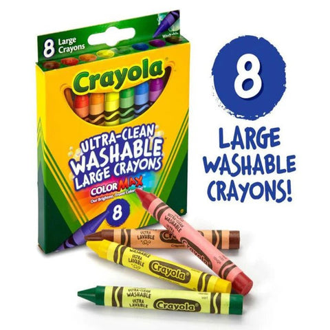 Crayola 8 Big Washable Crayons ColorWaves