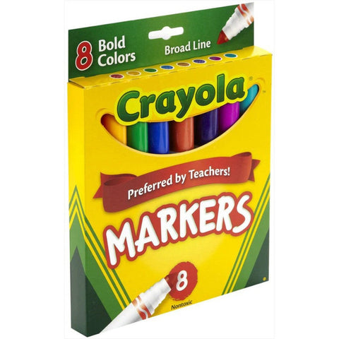 Crayola 8 Bold Colored Markers ColorWaves