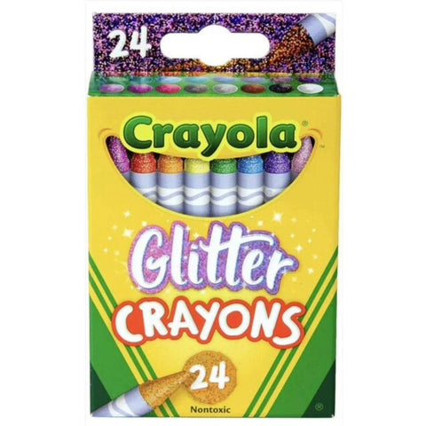 Crayola Glitter Crayons 24 Colors ColorWaves