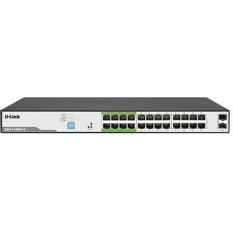 D-Link 250M 24-Port 1000Mbps Poe Switch With 2 Sfp Ports (Dgs-F1026P-E) D-Link