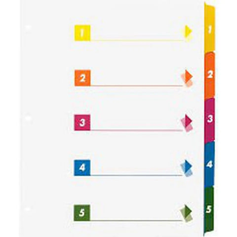 Divider 1To5 Color With Number ColorWaves