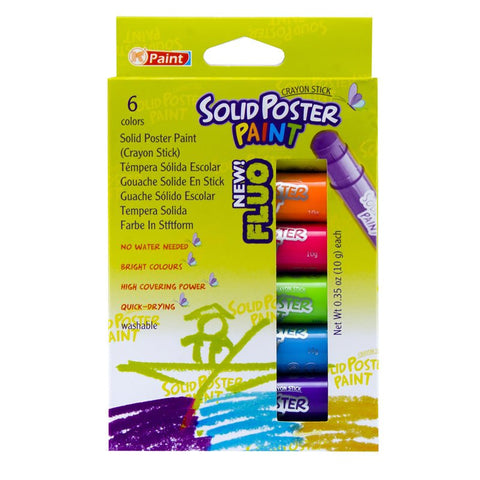 EBERHARD FABER Solid Poster Paint 6 Colors Neon 10g ColorWaves
