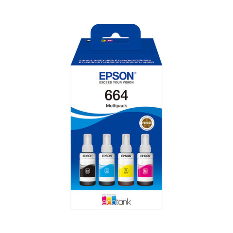 Epson 664 EcoTank 4-colour Multipack Ink Bottles Epson