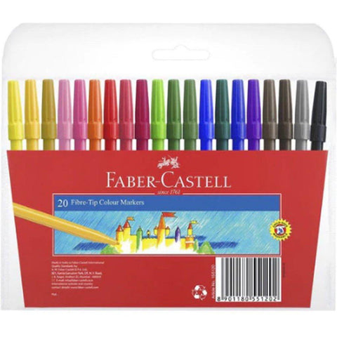 Faber Castell 20 Colored Markers Felt Tip ColorWaves