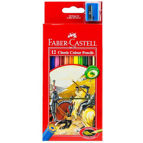 Faber Castell-Classic Color Pencil 12 Colors (Full Size) ColorWaves