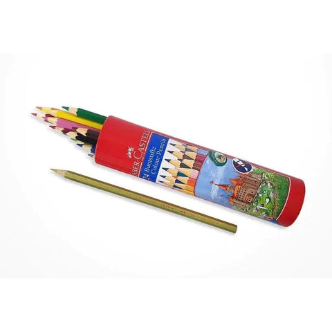 Faber Castell Colored Pencils Cylinder Case 24 Colors ColorWaves