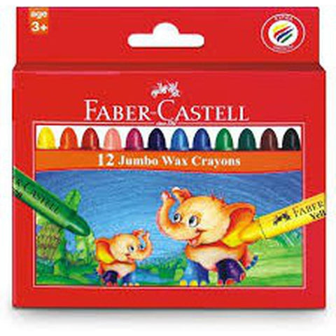 Faber Castell Jumbo Wax Crayons 12 Pieces ColorWaves