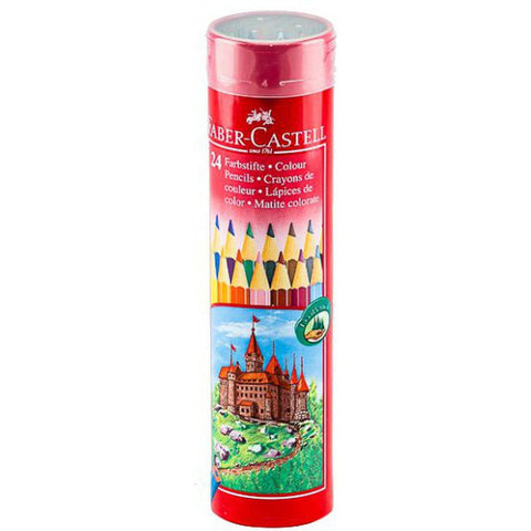 Faber Castell-Std Pencil Round Tin 24 Colors ColorWaves