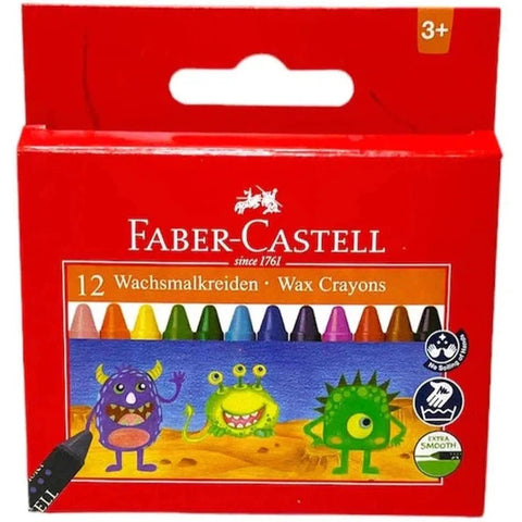 Faber Castell Wax Crayons 12 Colors ColorWaves