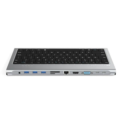 Feeltek 11-in-1 USB-C Keyboard Hub - Grey ColorWaves
