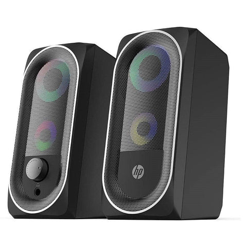 HP DHE-6001 Wired Multimedia Speaker RGB Gaming Mini Stereo Surround Sound Backlight HP