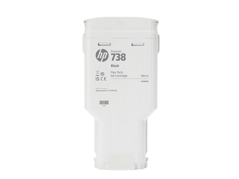 HP 738 130-ml Black DesignJet Ink Cartridge (498N4A) HP