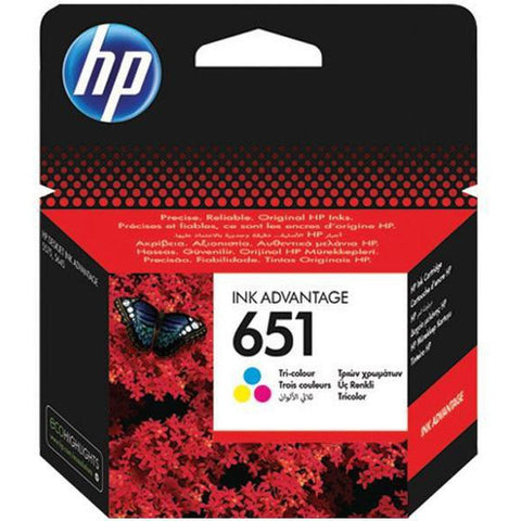 HP 651 Tri-Color Ink Cartridge - 300 Pages / Tri-Color / Ink Cartridge HP