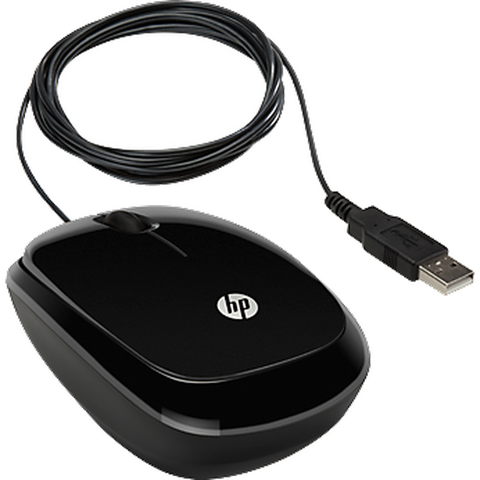 Hp X1200 Sparkling Black Wired Mouse HP